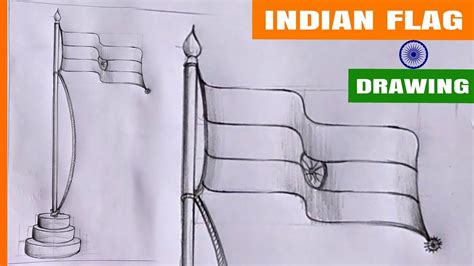 🇮🇳 How To Draw An Indian Flag With Pencil | Pencil Drawing Tutorial ...