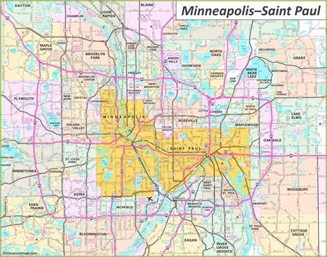 Map Of The Twin Cities - Map Of Wake