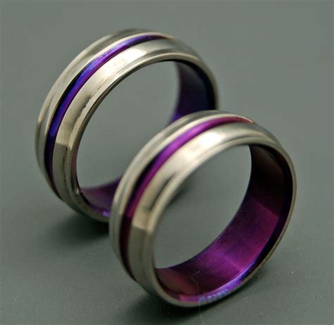 PASSION FOR PURPLE | Purple Handcrafted Titanium Custom Rings Wedding ...