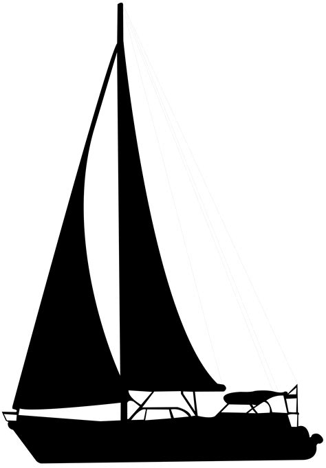 Sailing Boat Silhouette PNG Clip Art | Gallery Yopriceville - High ...