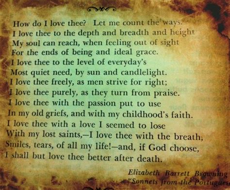 Elizabeth Barrett Browning this is honestly my favorite poem ever ...