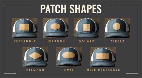 Leather Patch Hat Shapes SVG