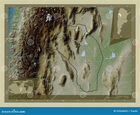 La Rioja, Argentina. Wiki. Labelled Points of Cities Stock Illustration ...