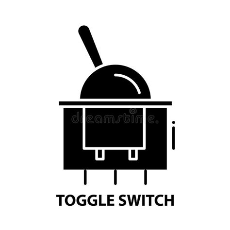 Toggle Switch Icon, Black Vector Sign with Editable Strokes, Concept ...