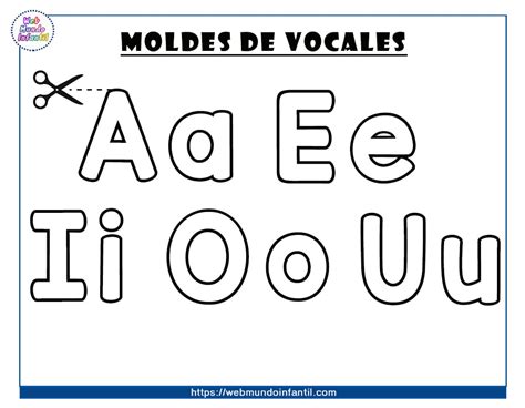 Moldes de vocales para imprimir y recortar