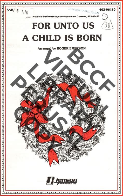 For Unto Us a Child is Born | BC Choral Federation