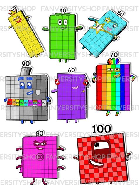 Numberblocks Magnetic Set 1 to 100 and Multiplication - Etsy | Block ...