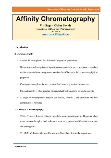 Affinity chromatography | PDF