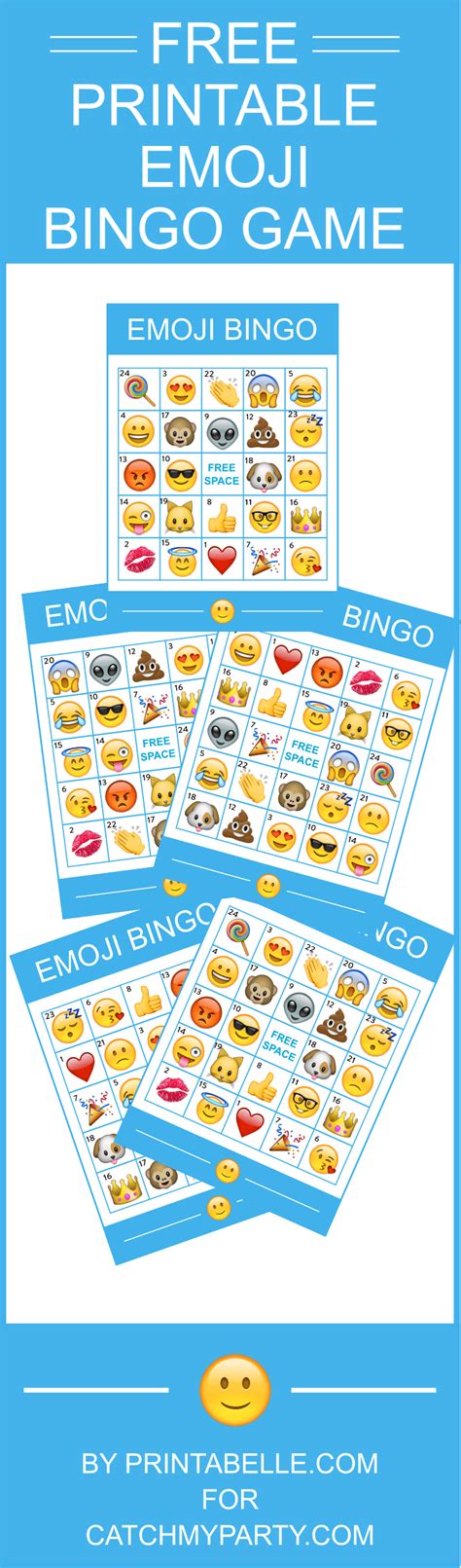 Free Printable Emoji Bingo Game | Catch My Party