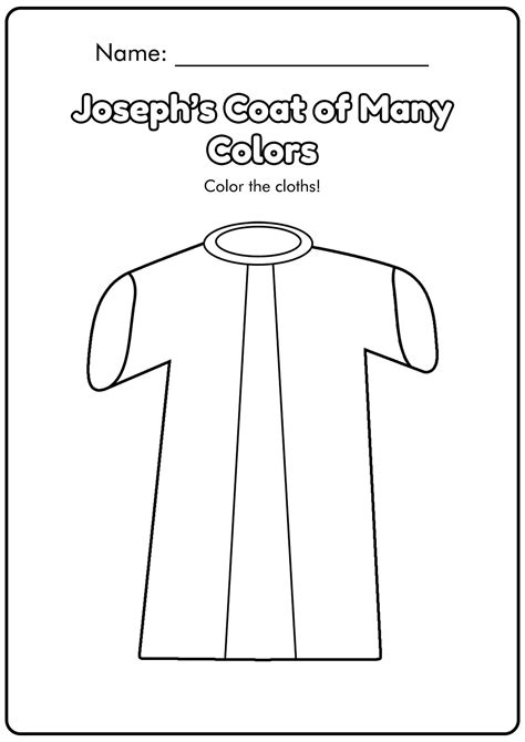 Joseph's Coat of Many Colors Template | Josephs coat, Preschool bible ...