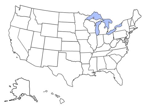 Usa States Map Blank