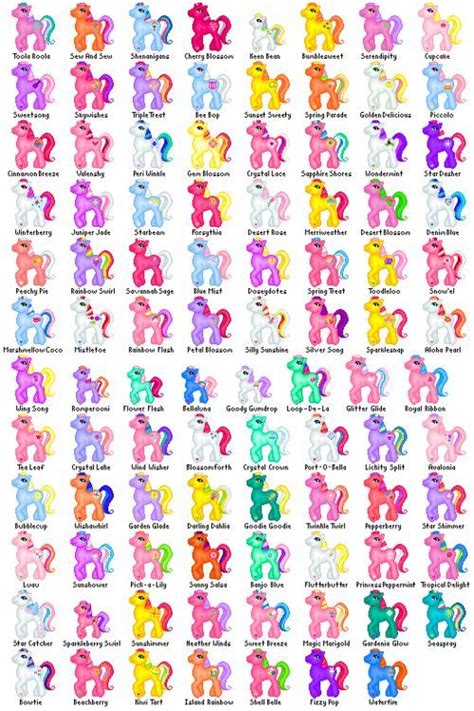 my little pony names and pictures list - بحث Google‏ | pony | Pinterest