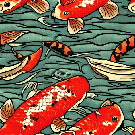 Koi Pond Cartoon Illustration · Creative Fabrica