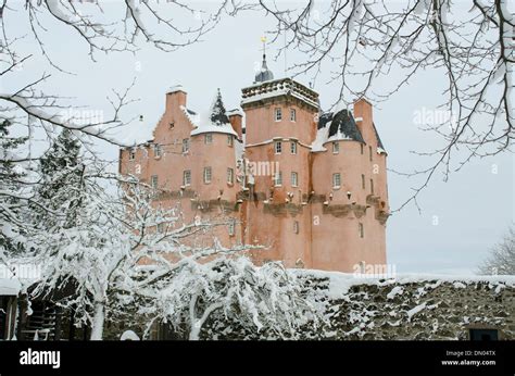 Craigievar Castle in Royal Deeside aberdeen in snowy winter Stock Photo ...