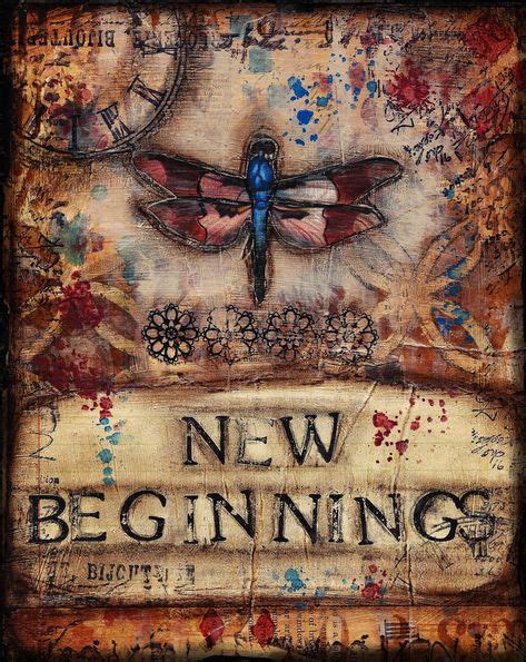 New Beginnings | Mixed media art journaling, Art journal inspiration, Art