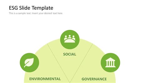 Semi Circle Diagram with Icons - ESG Presentation Template - SlideModel