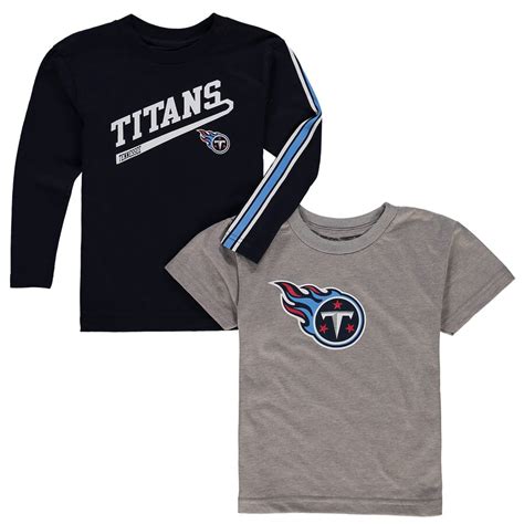 Tennessee Titans Preschoool Navy/Gray Fan Gear Squad T-Shirt Combo Pack