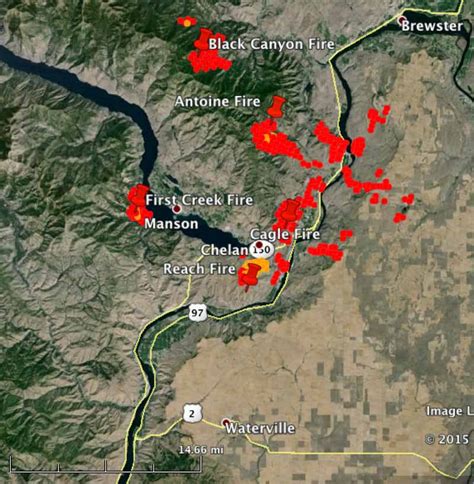 Wildfire Map Washington State 2015 - Map