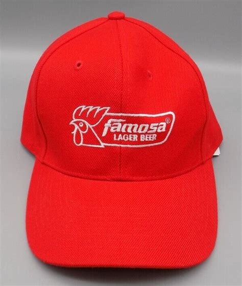 Famosa Beer Hat Snap Back Trucker Baseball Guatemala Red Nissin Taiwan ...