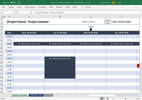 Printable Monthly Calendar Template For Excel Excel