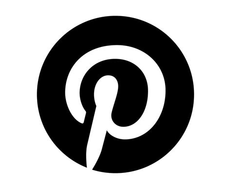 Pinterest social media icon Logo Abstract Symbol Vector illustration ...