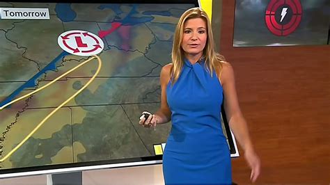 Jen Carfagno - The Weather Channel - 101421 Blue Dress - Profile View ...