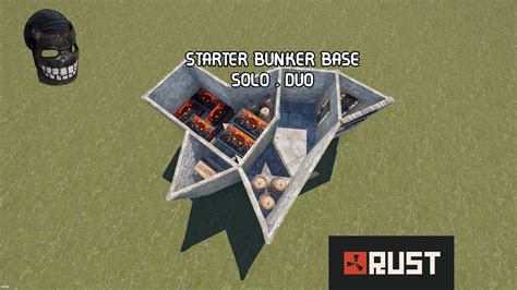 RUST SOLO DUO BUNKER BASE DESIGN 2021 - YouTube