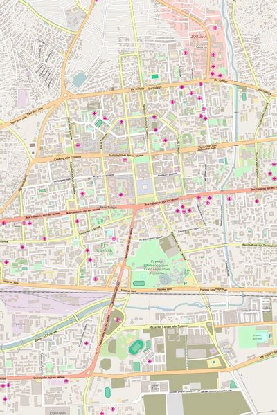 Editable City Map of Ulaanbaatar – Map Illustrators