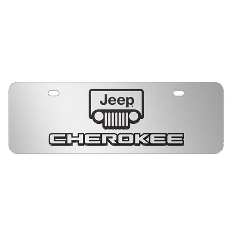 Jeep Cherokee 3D Logo 12" x 4.25" European Look Chrome Half-Size ...