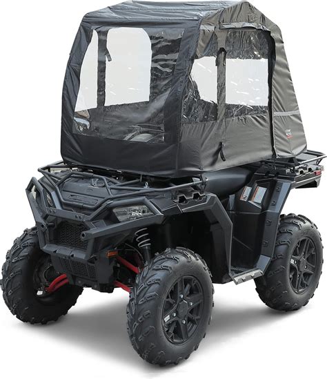 ATV Cab Enclosure, KEMIMOTO Warm Canopy Cover, Winter Full Vision Heavy ...