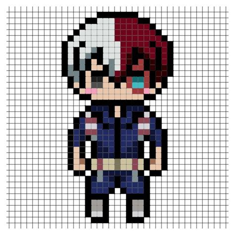 anime pixel art – My Hero Academia | Anime pixel art, Easy pixel art ...