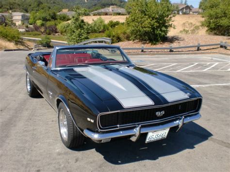 67 Camaro Convertible. A beautiful combination of Redm Black and Silver ...