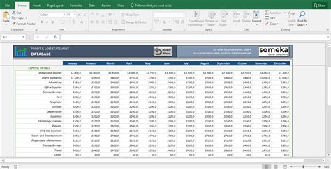 P&l Spreadsheet For Profit And Loss Statement Template Free Excel ...