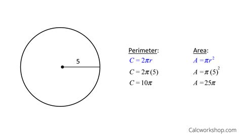 Perimeter And Area Of A Circle