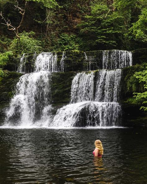 Four Waterfalls Walk: a walk behind waterfall & stunning wild swimming ...