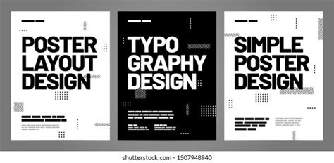 Simple Template Design Typography Poster Flyer Stock Vector (Royalty ...