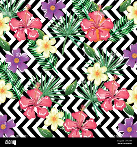 tropical flower with abstract background desktop computer isolated icon ...