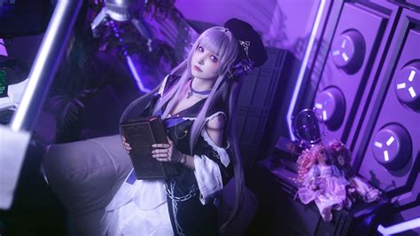 Cosplay Purple Background Women Asian Honkai Star Rail Herta Honkai ...