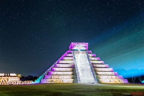 Matteo Colombo Travel Photography | El Castillo temple lit up at night ...