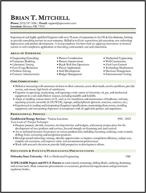 Curriculum Vitae: Oil Field Curriculum Vitae Examples