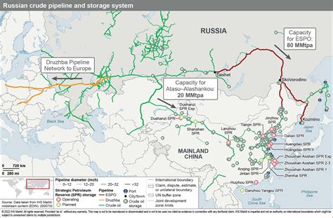 Russia crude oil pipeline capabilities to mainland China—The ESPO crude ...