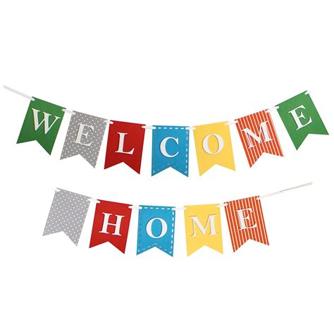 Buy Welcome Home Banner Premium Felt Bunting Laser 54 inches wide ...