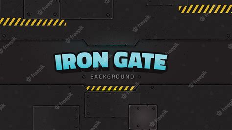 Premium Vector | Iron gate background