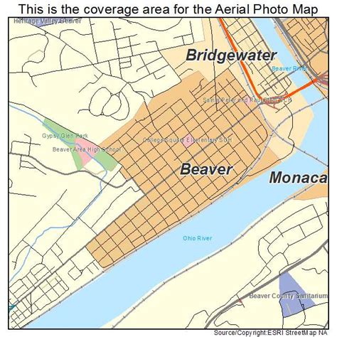 Aerial Photography Map of Beaver, PA Pennsylvania