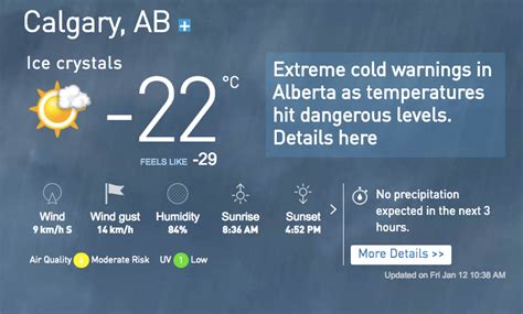 Calgary to see a nearly 30°C temperature swing between now and Tuesday ...