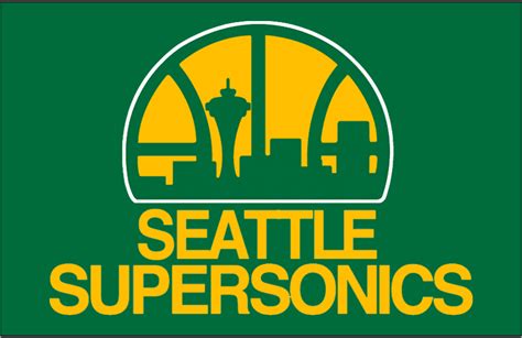 Seattle Supersonics Logo - Primary Dark Logo - National Basketball ...