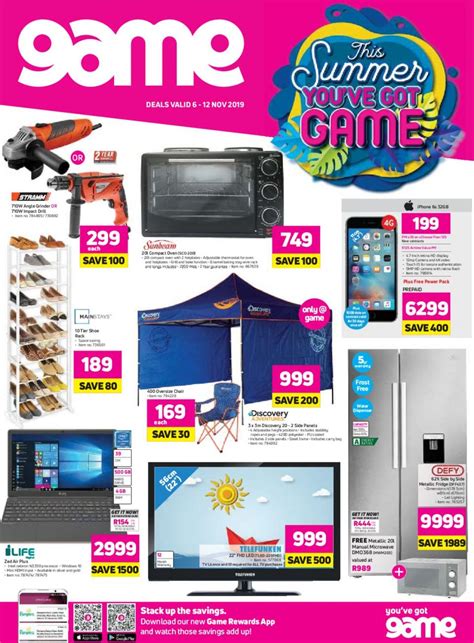 Game Specials National Catalogue 06 November 2019