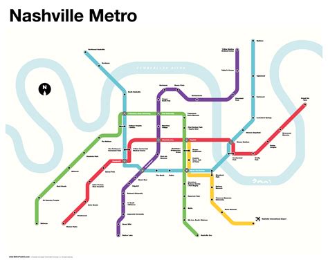 Nashville Metro Map • Metro Posters