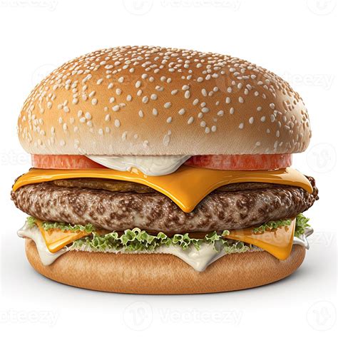 Cheeseburger on isolated white background 13962256 Stock Photo at Vecteezy