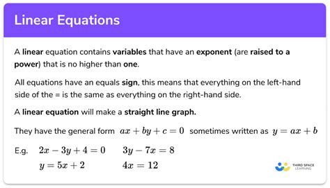 Linear Equations - GCSE Maths - Steps, Examples & Worksheet